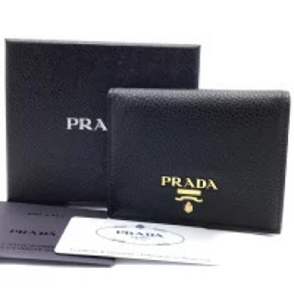PRADA Bi fold Wallet Black Red - Picture 9 of 9